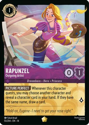 Rapunzel - Outgoing Artist (55/204) Hyperia City (Non-Foil)