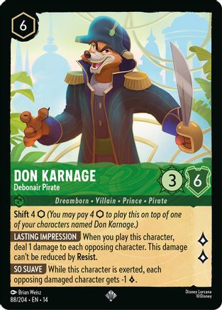 Don Karnage - Debonair Pirate (88/204) Hyperia City (Cold Foil)