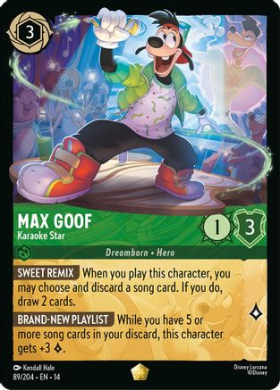 Max Goof - Karaoke Star (89/204) Hyperia City (Cold Foil)
