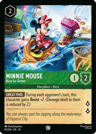 Minnie Mouse - Busy Go-Getter (92/204) Hyperia City (Cold Foil)