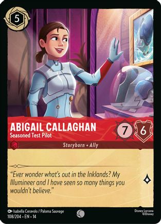 Abigail Callaghan - Seasoned Test Pilot (108/204) Hyperia City (Non-Foil)