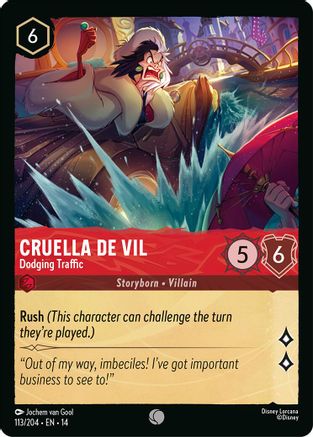 Cruella De Vil - Dodging Traffic (113/204) Hyperia City (Non-Foil)