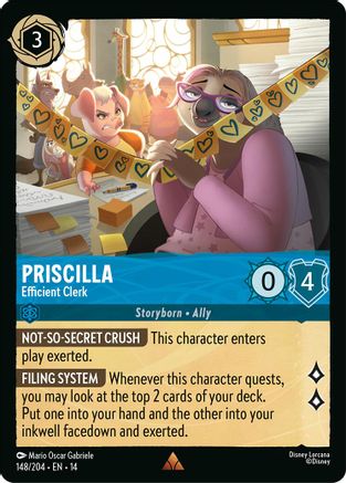 Priscilla - Efficient Clerk (148/204) Hyperia City (Cold Foil)