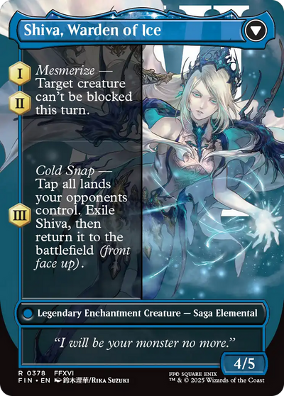 Jill, Shiva's Dominant (Borderless) (FIN-378) - FINAL FANTASY: (enchantment) (Borderless) Foil