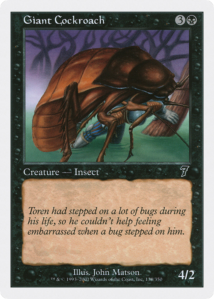 Giant Cockroach (7ED-138) - 7th Edition
