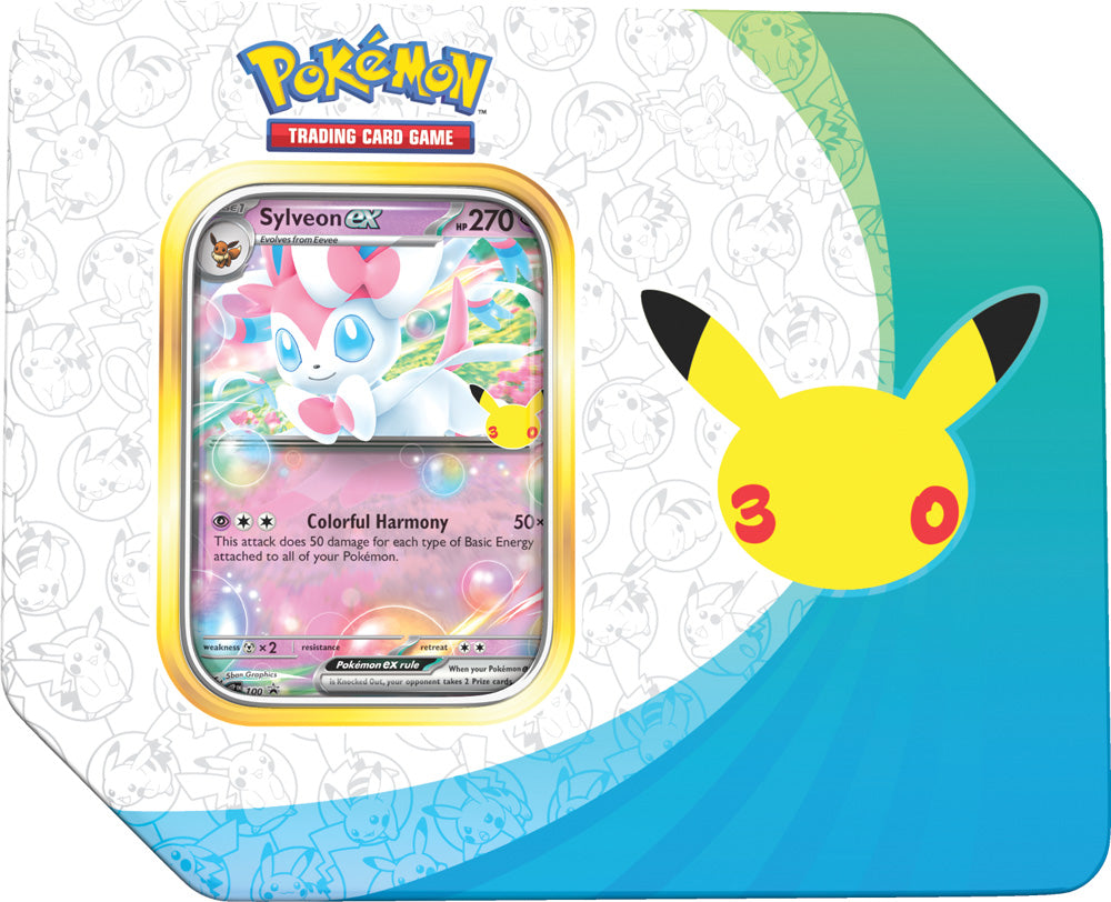 Pokemon TCG: Mega Evolution: 30th Celebration Tin *Sealed* (PRE-ORDER, SHIPS DEC 4TH)