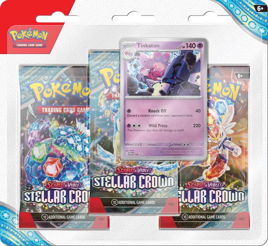 Pokemon TCG: Scarlet & Violet: Stellar Crown 3-Pack Booster *Sealed*