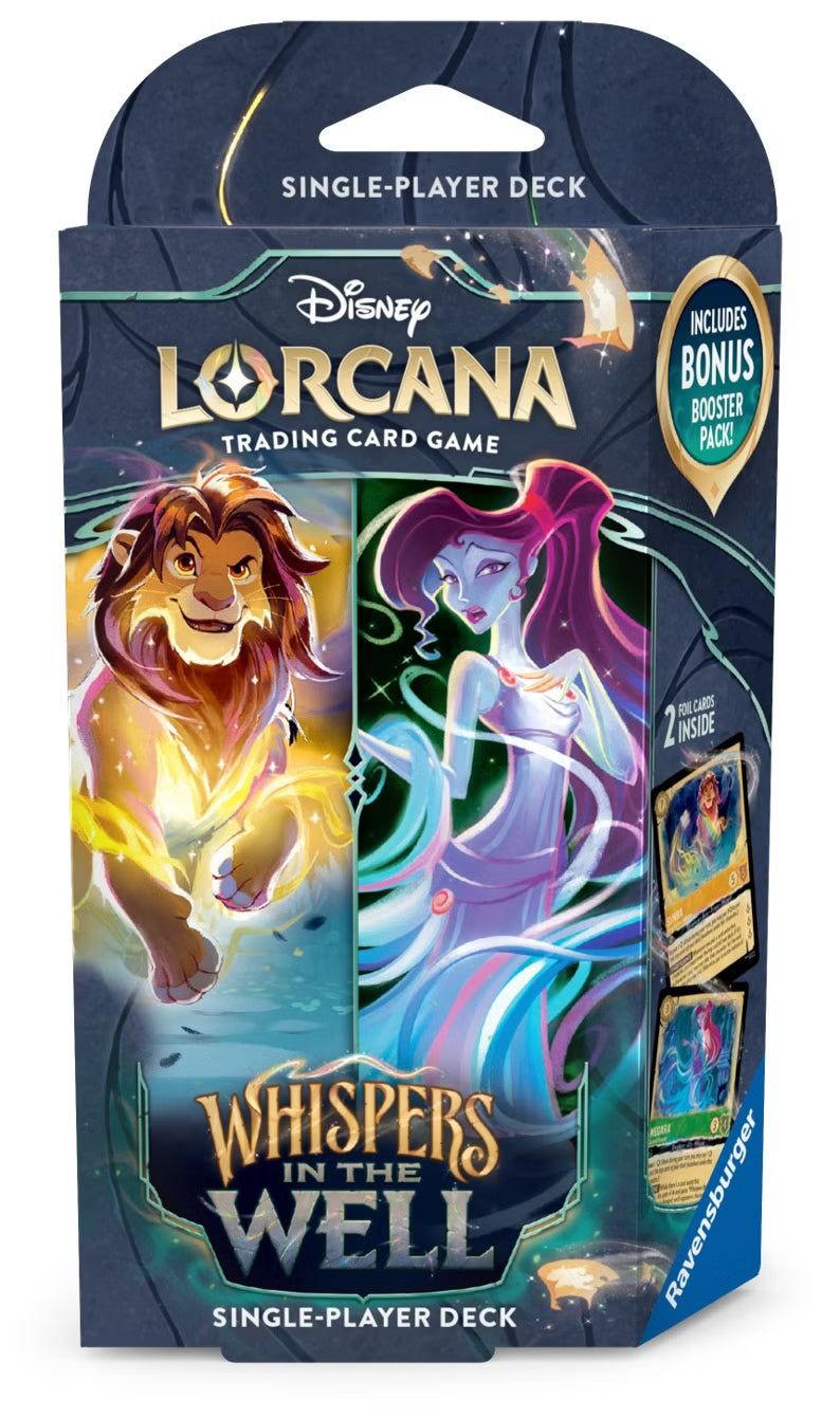 Disney Lorcana TCG: Whispers in the Well Starter Deck (S10) *Sealed* (PRE-ORDER, SHIPS NOV 14TH)