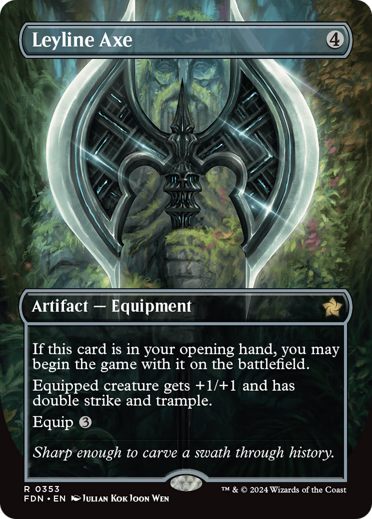 Leyline Axe (Borderless) (FDN-353) - Foundations (Borderless) Foil