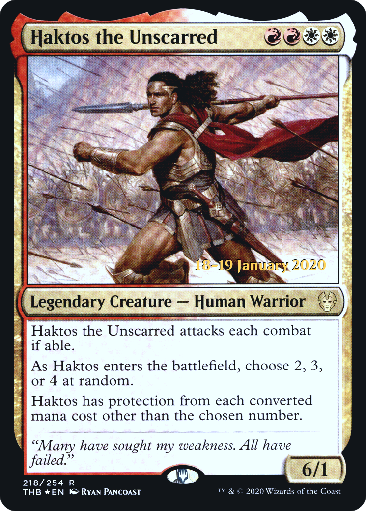 Haktos the Unscarred (PRE-218) - Theros Beyond Death Promos Foil