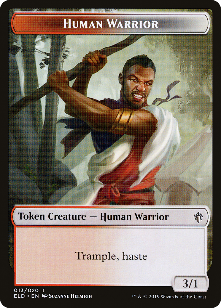 Human Warrior (TELD-013) - Throne of Eldraine Tokens Foil