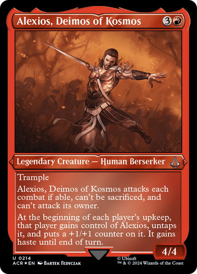 Alexios, Deimos of Kosmos (ACR-214) - Assassin's Creed Etched Foil