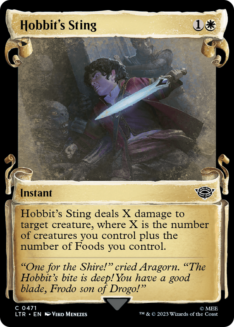 Hobbit's Sting (Showcase Scrolls) (LTR-471) - The Lord of the Rings: Tales of Middle-earth: (Showcase) Foil