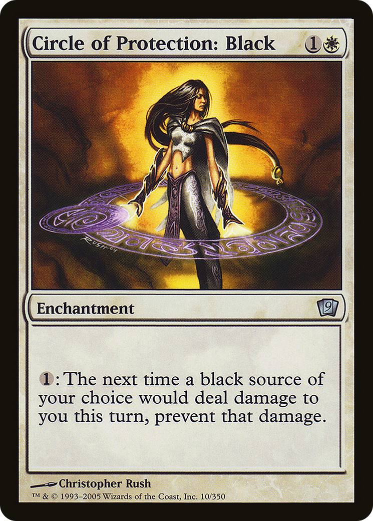 Circle of Protection: Black (9ED-010) - 9th Edition Foil