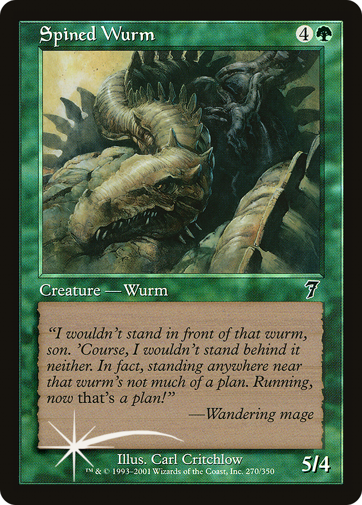 Spined Wurm (7ED-270★) - 7th Edition Foil