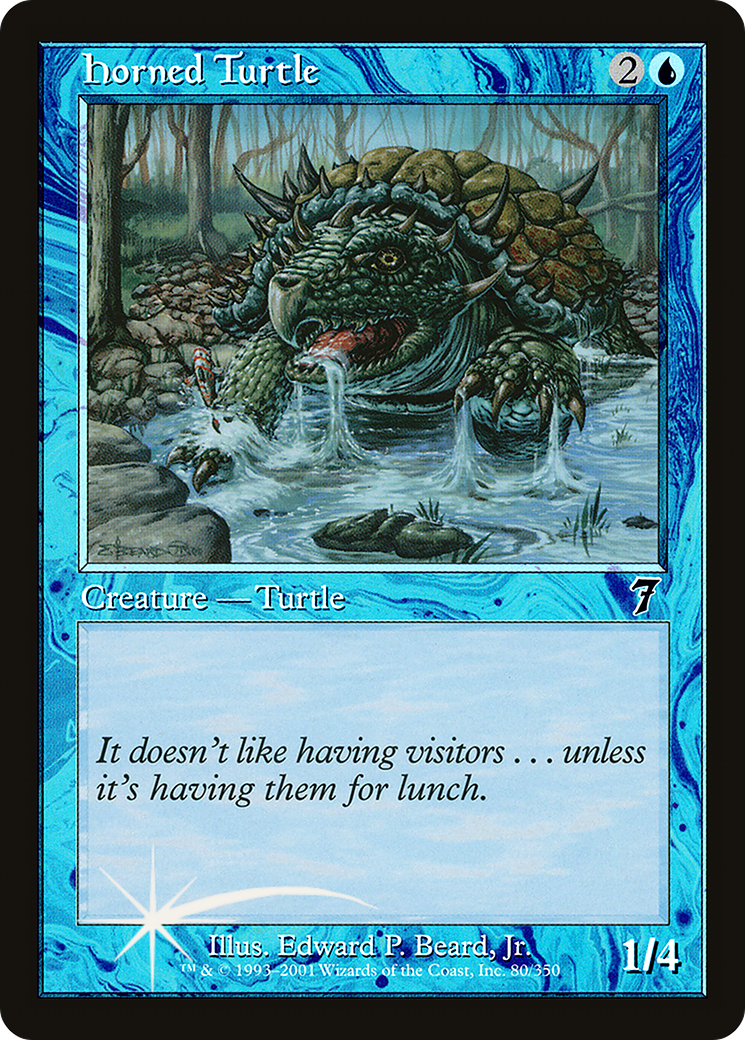 Horned Turtle (7ED-80★) - 7th Edition