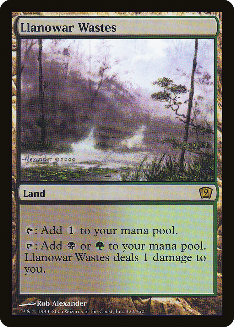 Llanowar Wastes (9ED-322) - 9th Edition