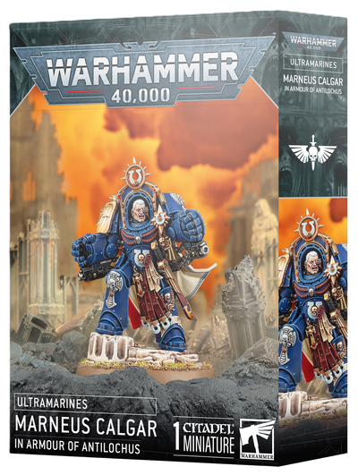 Warhammer 40,000 Miniature - Ultramarines - Marneus Calgar In Armour of Antilochus