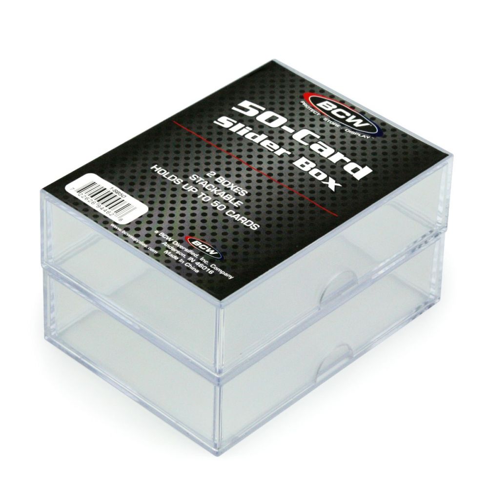 BCW - 2-Piece Slider Box (50) Clear - Pack of 2