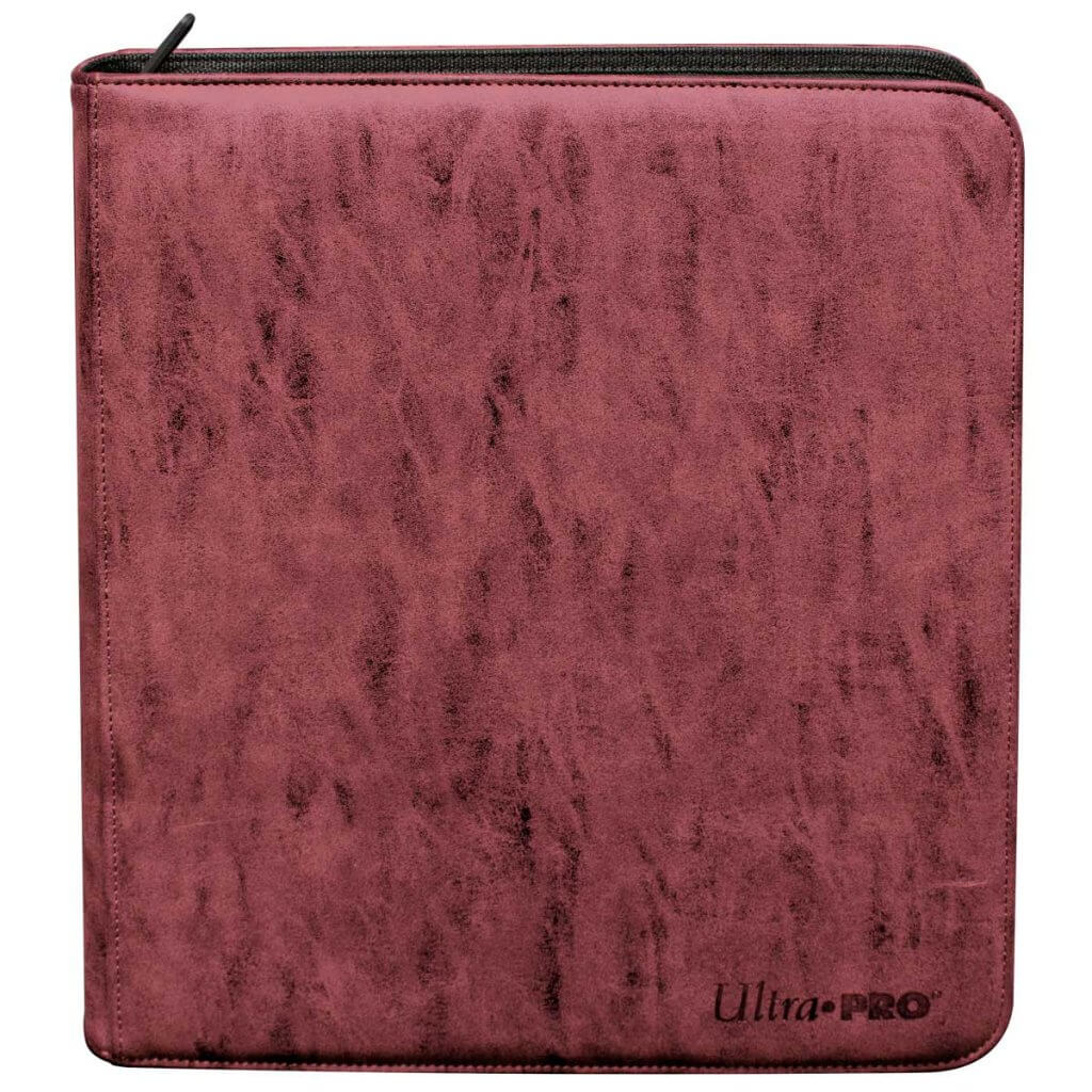 Ultra Pro - 12 Pocket PRO Binder: Premium Suede (Ruby)