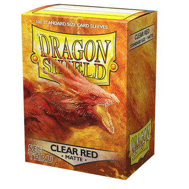 Dragonshield Sleeves - Matte Clear Red (Standard Size 100 Pack)