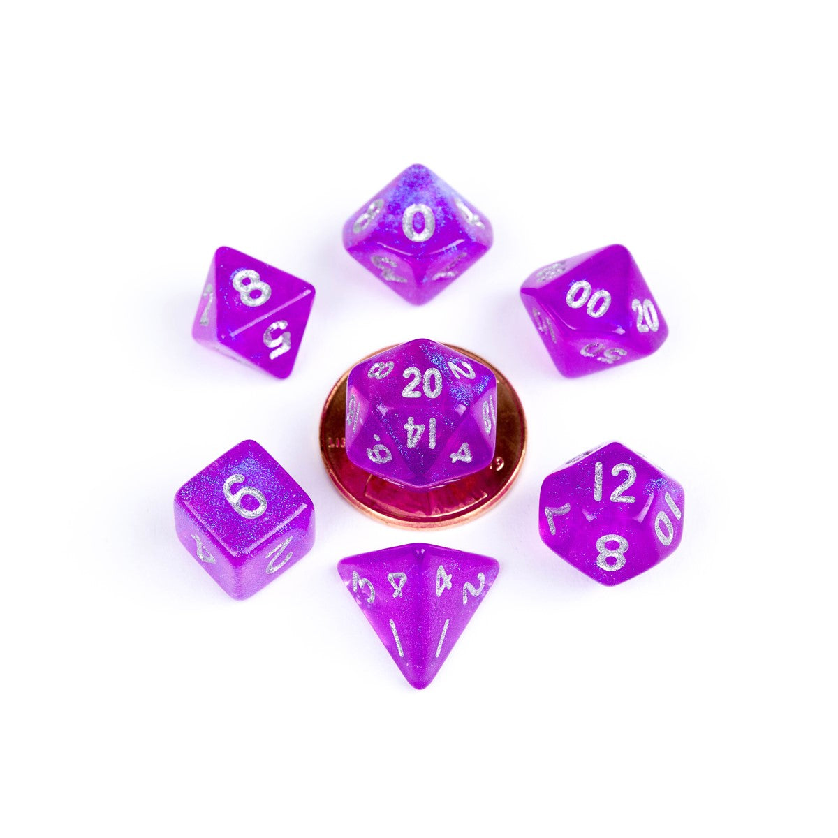 MDG - Mini Polyhedral Dice Set: Stardust Purple
