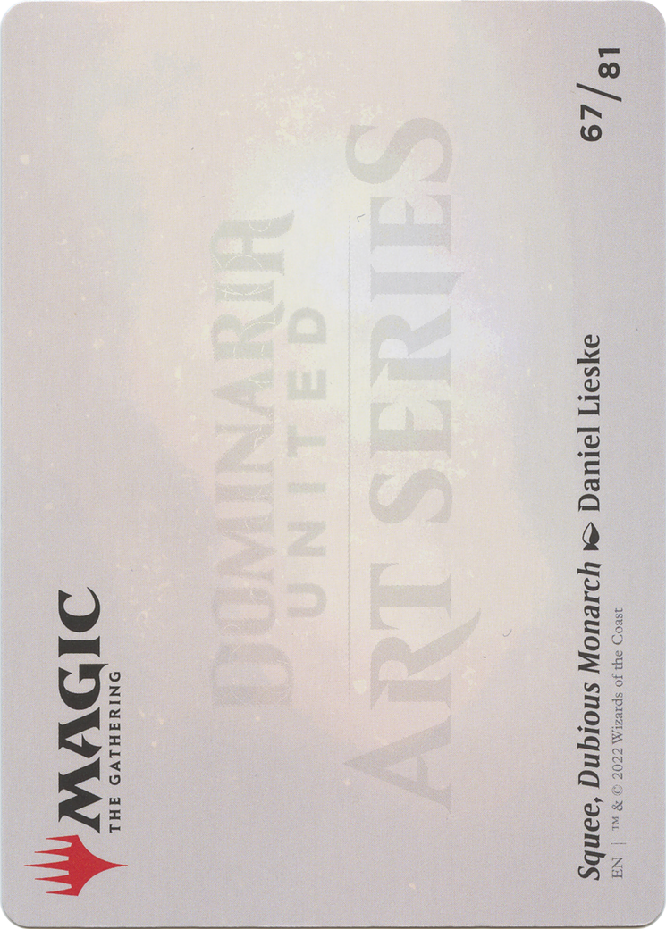 Squee, Dubious Monarch // Squee, Dubious Monarch (ADMU-067) - Dominaria United Art Series (Borderless) Foil