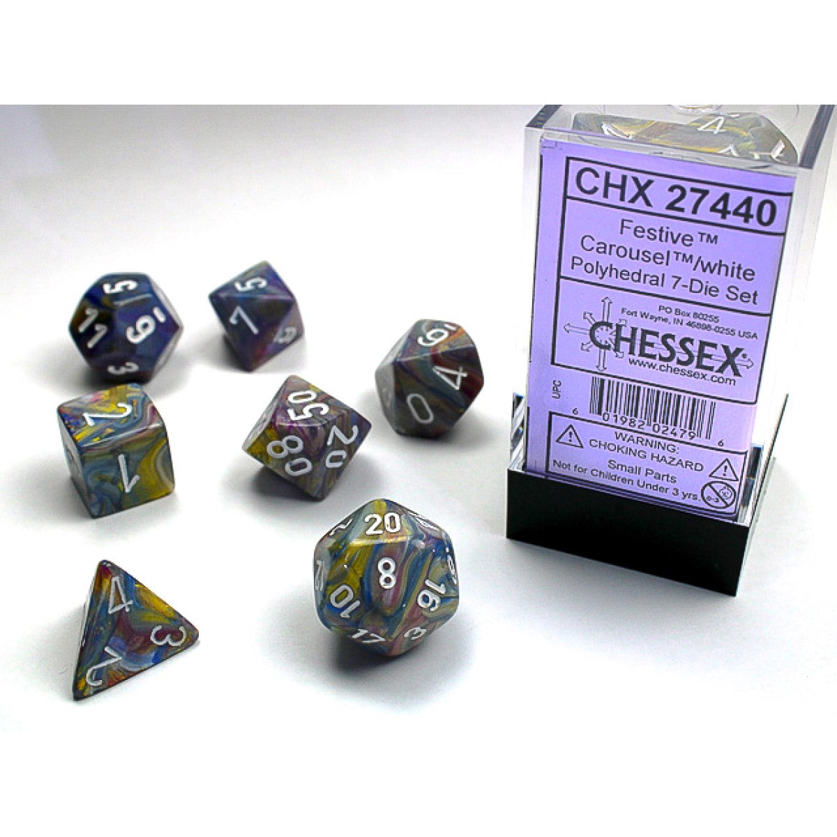 Chessex - Polyhedral 7-Die Set - Festive