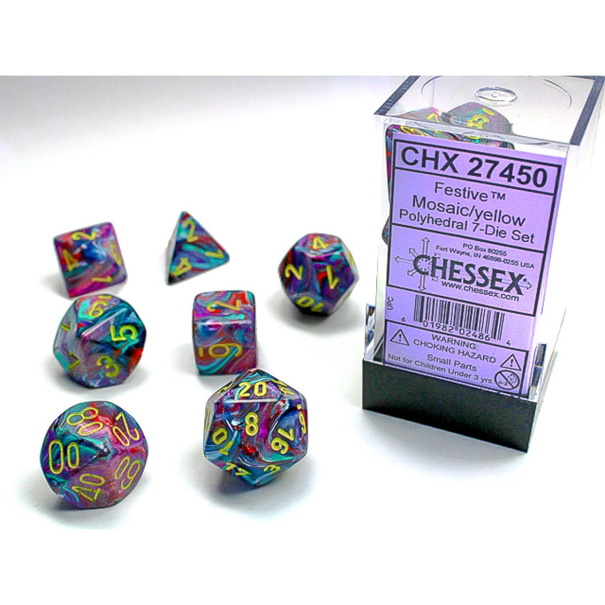 Chessex - Polyhedral 7-Die Set - Festive