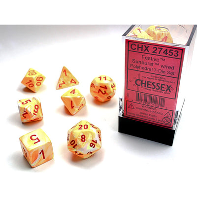 Chessex - Polyhedral 7-Die Set - Festive