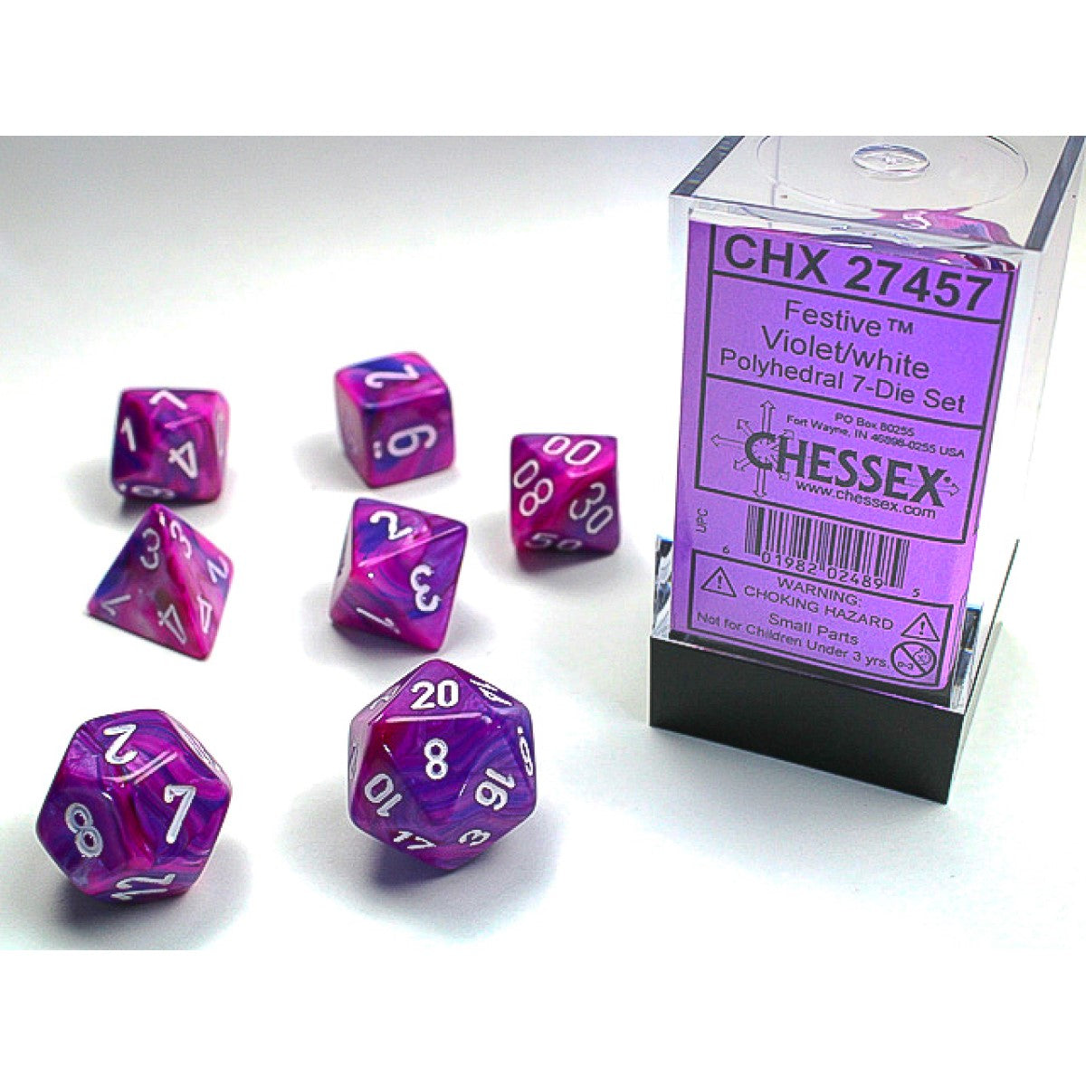 Chessex - Polyhedral 7-Die Set - Festive