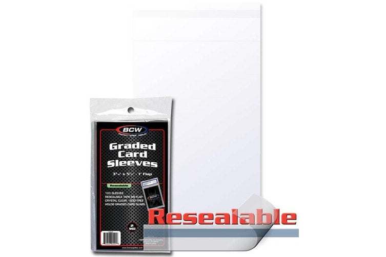 BCW - Graded Card Sleeves Resealable (100) Clear