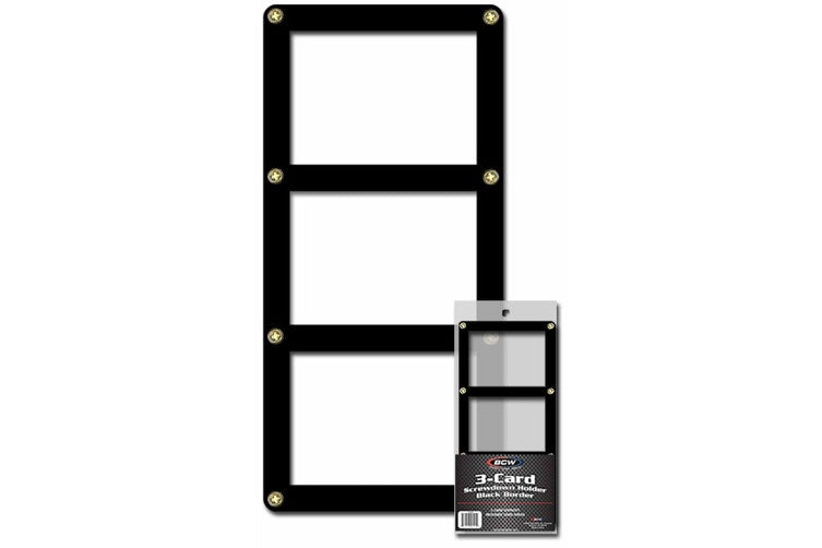 BCW Screw Downs - 3-Card Holder Black Border