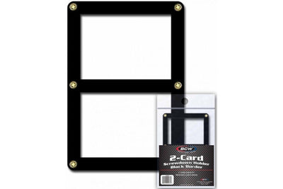 BCW Screw Downs - 2-Card Holder Black Border