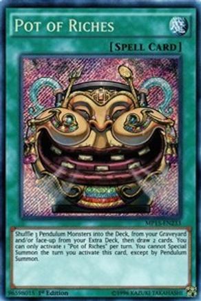Pot of Riches [MP15-EN233] Secret Rare