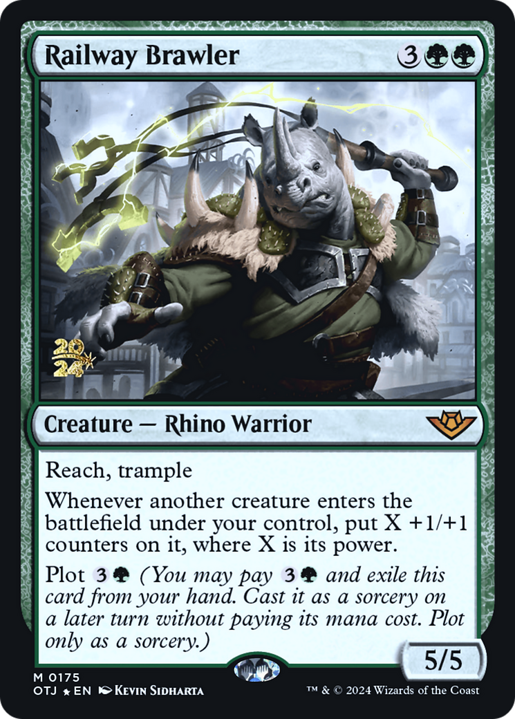 Railway Brawler [Outlaws of Thunder Junction Prerelease Promos]