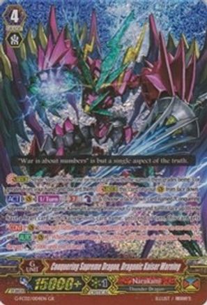 Conquering Supreme Dragon, Dragonic Kaiser Warning (G-FC02/004EN) [Fighter's Collection 2015 Winter]