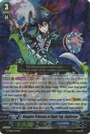 Vampire Princess of Night Fog, Nightrose (RRR) (G-TD08/004EN) [Vampire Princess of the Nether Hour]