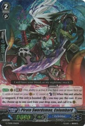Pirate Swordsman, Colombard (RRR) (G-TD08/006EN) [Vampire Princess of the Nether Hour]