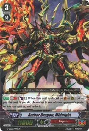 Amber Dragon, Midnight (RRR) (G-LD02/003EN) [G-Legend Deck Vol.2: The Overlord Blaze]