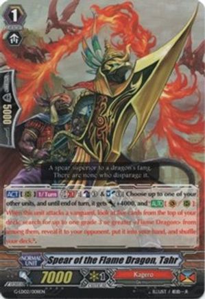 Spear of the Flame Dragon, Tahr (G-LD02/008EN) [G-Legend Deck Vol.2: The Overlord Blaze]