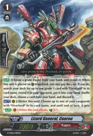 Lizard General, Conroe (RRR) (G-LD02/010EN) [G-Legend Deck Vol.2: The Overlord Blaze]