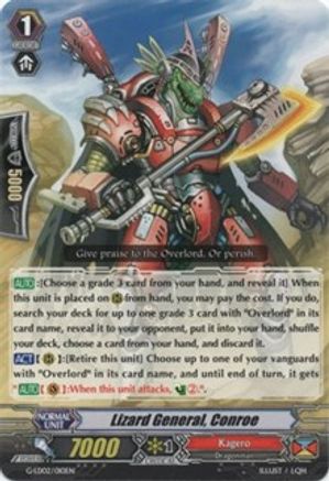 Lizard General, Conroe (G-LD02/010EN) [G-Legend Deck Vol.2: The Overlord Blaze]