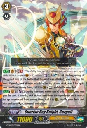 Sunrise Ray Knight, Gurguit (G-SD02/002EN) [G-Start Deck 2: Knight of the Sun]