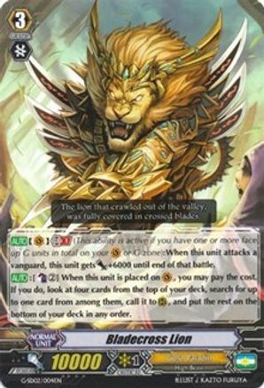 Bladecross Lion (G-SD02/004EN) [G-Start Deck 2: Knight of the Sun]