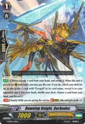 Dawning Knight, Gorboduc (G-SD02/011EN) [G-Start Deck 2: Knight of the Sun]