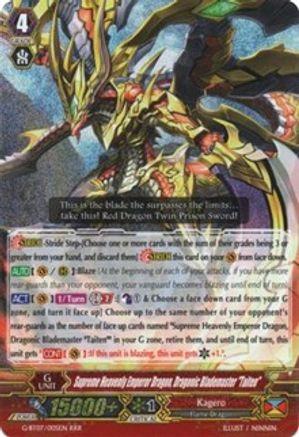Supreme Heavenly Emperor Dragon, Dragonic Blademaster "Taiten" (G-BT07/005EN) [Glorious Bravery of Radiant Sword]