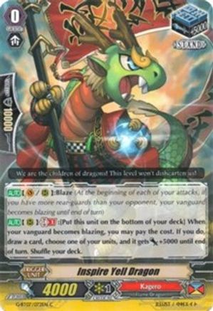 Inspire Yell Dragon (G-BT07/072EN) [Glorious Bravery of Radiant Sword]