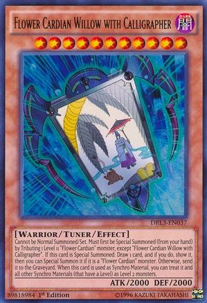 Flower Cardian Willow with Calligrapher [DRL3-EN037] Ultra Rare
