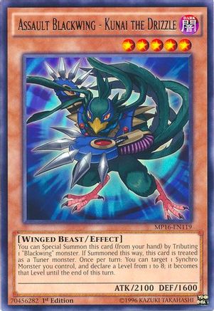 Assault Blackwing - Kunai the Drizzle [MP16-EN119] Rare